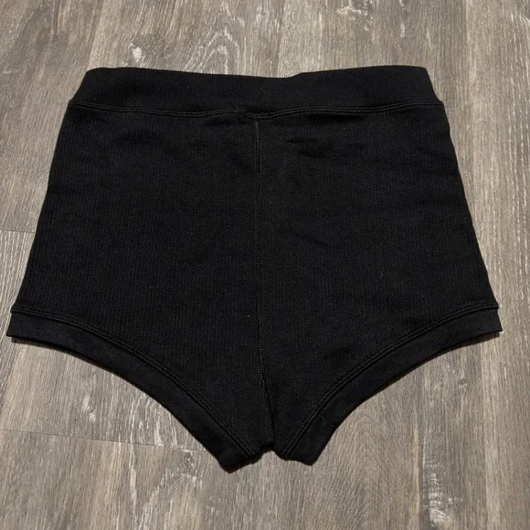 ribbed Shortie Shorts black - Picture 2 of 3